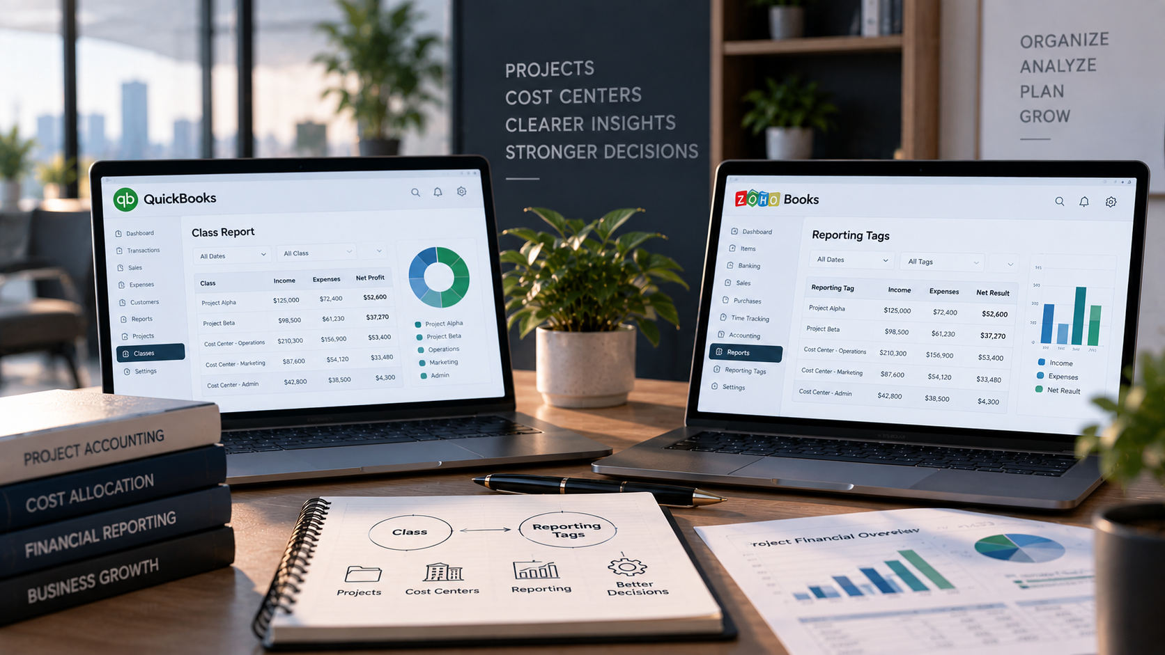 Maximizing Financial Clarity: Using QuickBooks Class and Zoho Books Reporting Tags for Project-Based or Cost Center-Based Revenue & Expenditure Classification